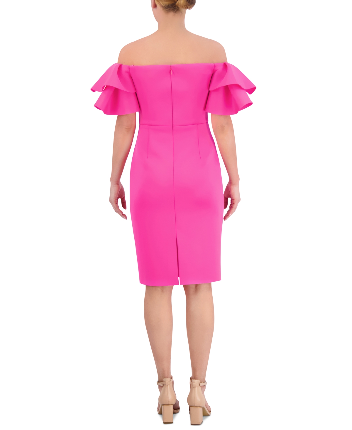 ELIZA J WOMEN'S RUFFLE-SLEEVE SHEATH DRESS 