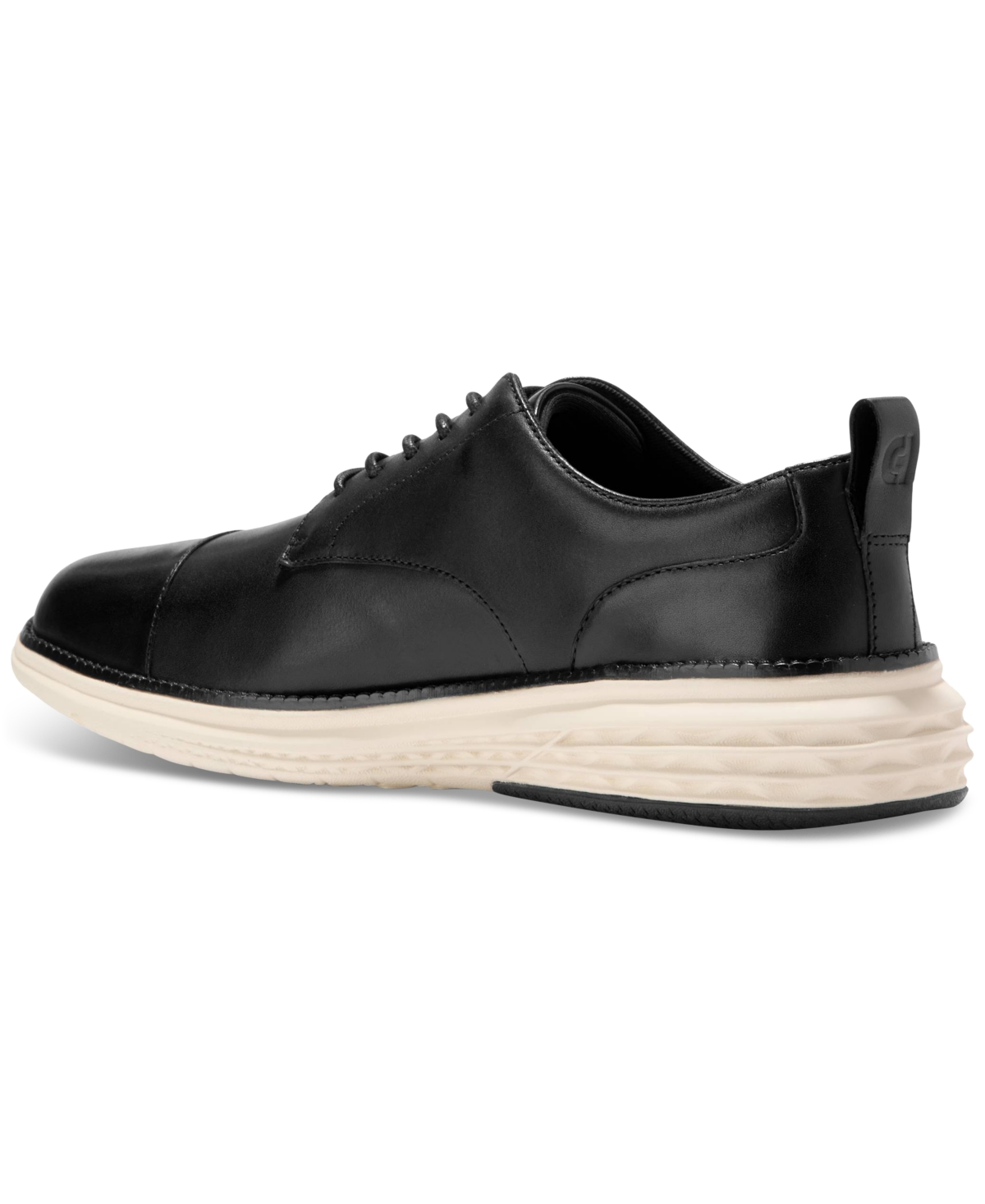 Cole Haan Men's Grand Hurrion Cap-toe Oxford Dress Shoe In Black-ivory