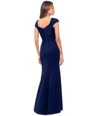 Women's Asymmetric-Neck Side-Slit Gown