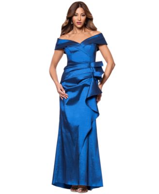 XSCAPE - Women's Taffeta Off-The-Shoulder Sweetheart Gown