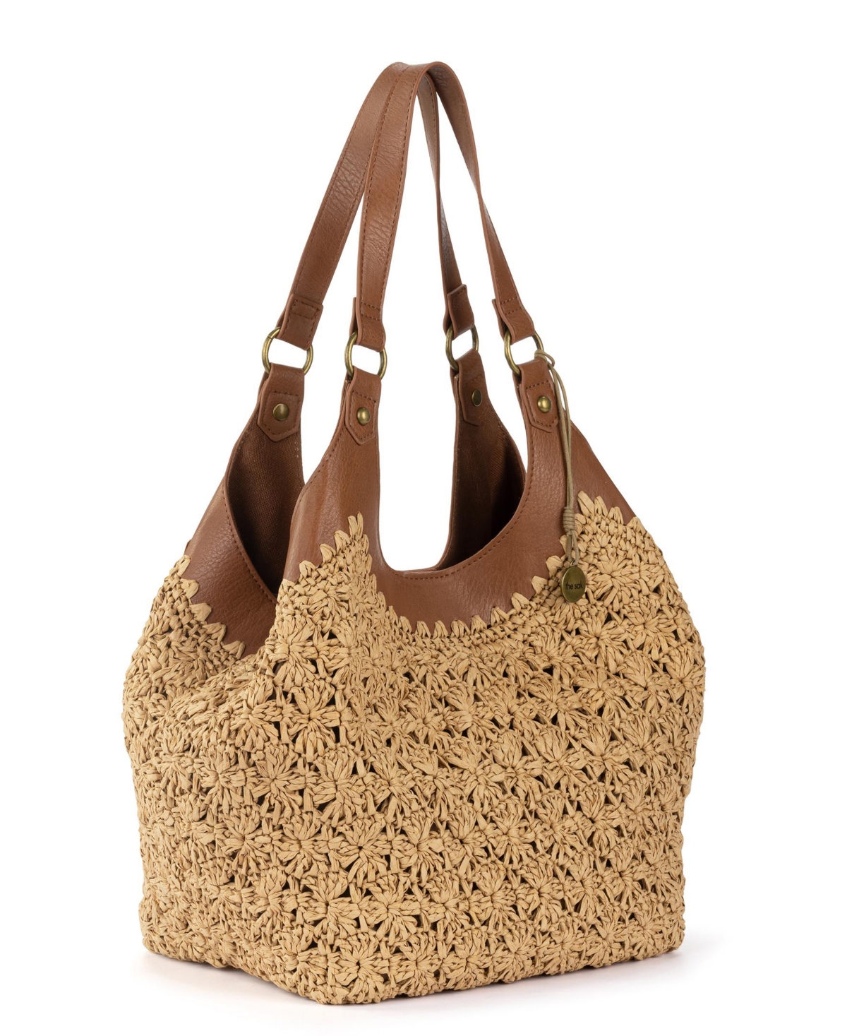 The Sak Roma Straw Small Shopper Tote Bag In Natural Primrose Straw