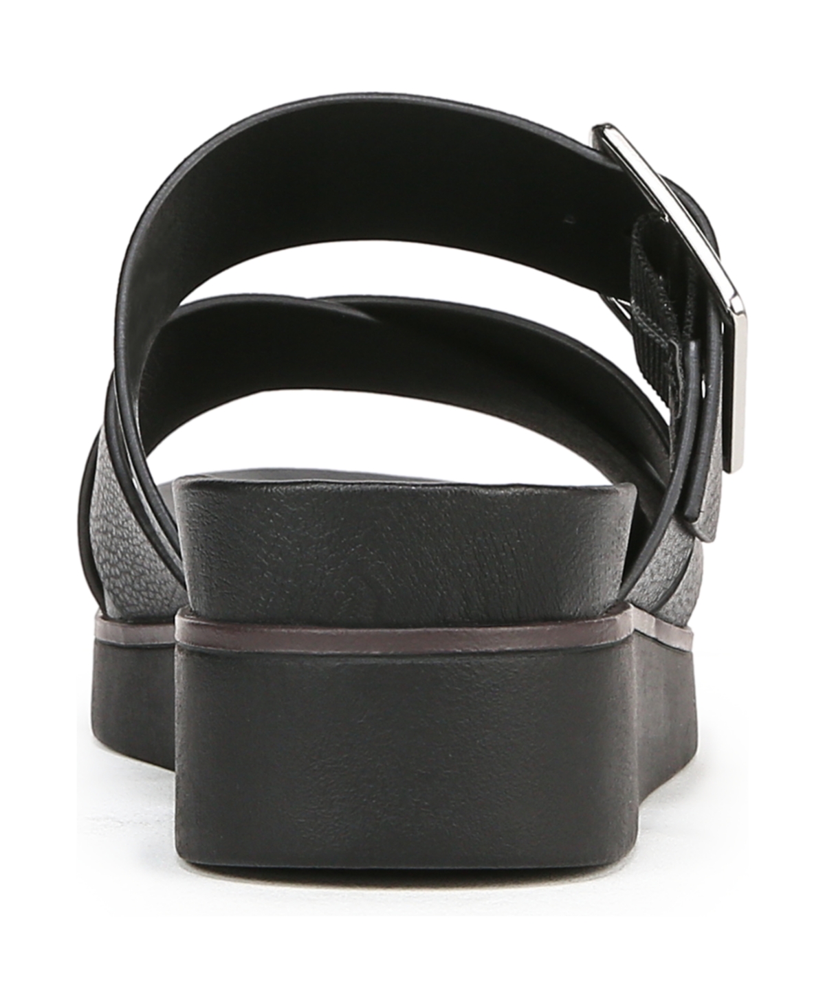 Shop Lifestride Women's Getaway Open Square Toe Platform Slide Sandals In Black Faux Leather
