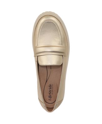 Women's Geneva Closed Round Toe Platform Penny Loafers