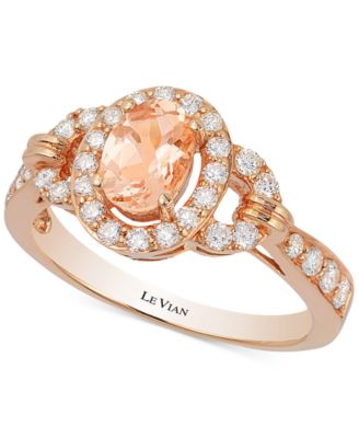 Le Vian - Morganite (1/2 ct. t.w.) and Diamond (1/2 ct. t.w.) Ring in 14k Rose Gold