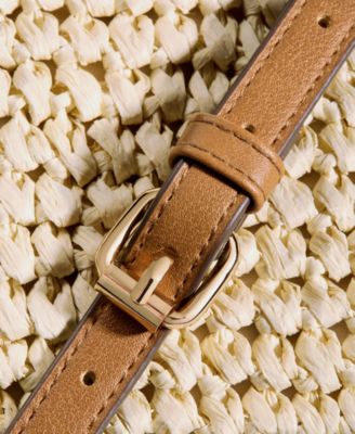 Lyra Floral Printed Straw Small Crossbody, Exclusively at Macy's 