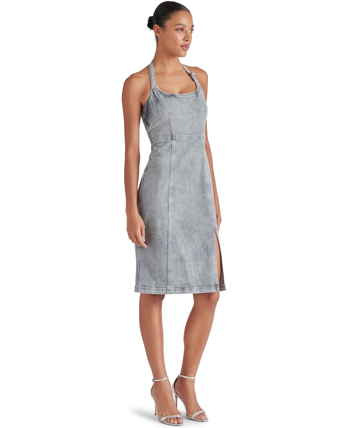 Steve Madden Women's Gia Denim Dress In Light Grey