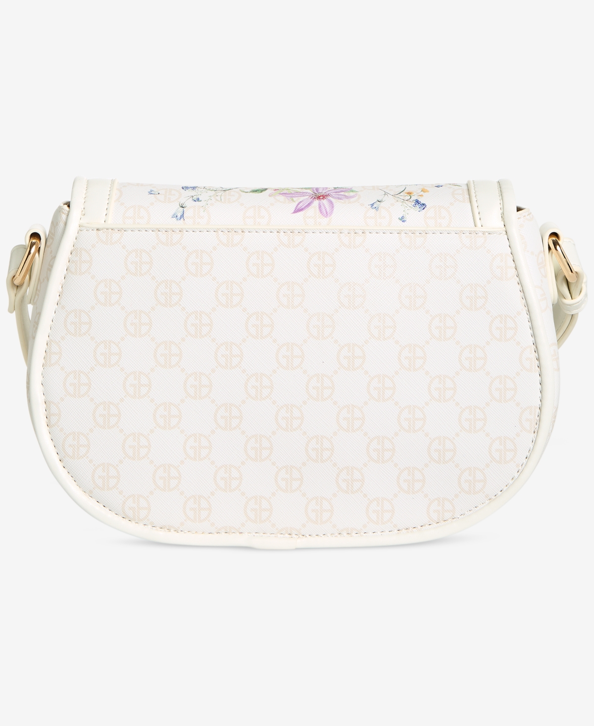 Giani Bernini Floral Small Saddle Crossbody, Exclusively At Macy's In White