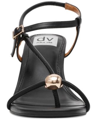 Arria Strappy Dome-Stud Dress Sandals