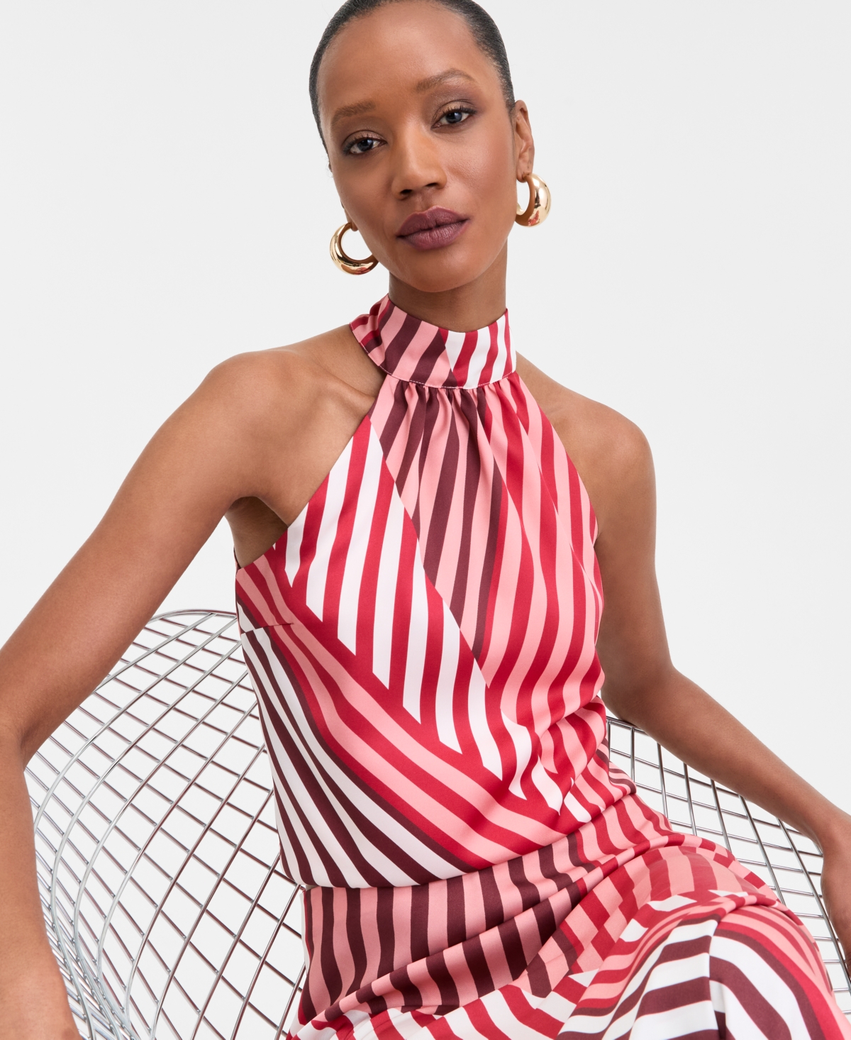 INC INTERNATIONAL CONCEPTS WOMEN'S MOCK NECK HALTER TOP, EXCLUSIVELY AT MACY'S 