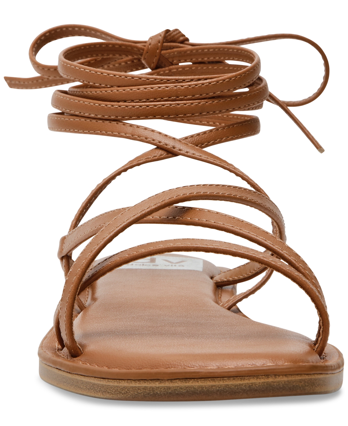 Dv Dolce Vita Women's Juleah Strappy Gladiator Flat Sandals In Toffee Smooth