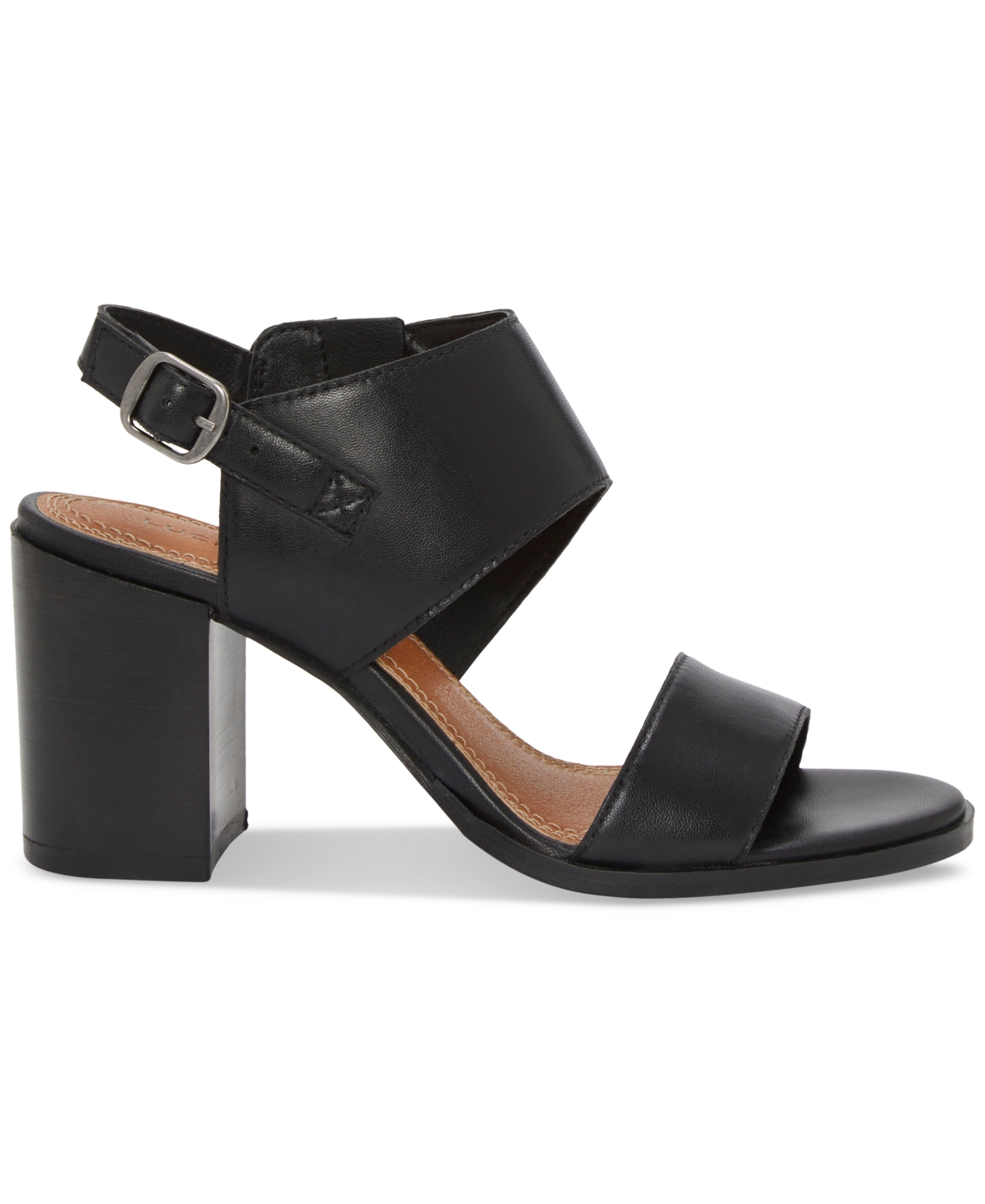 Lucky Brand Dinzin Ankle Cuff Sandal In Black Leather