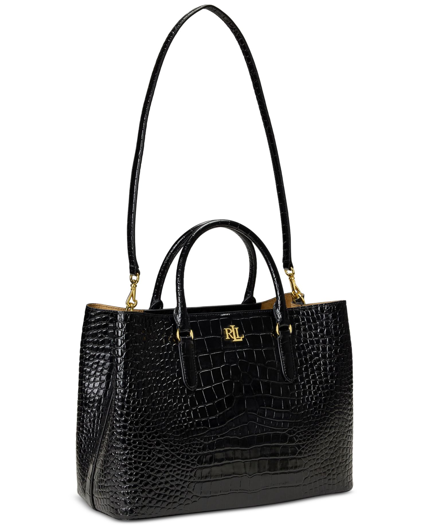 Marcy Large Embossed Satchel Bag
