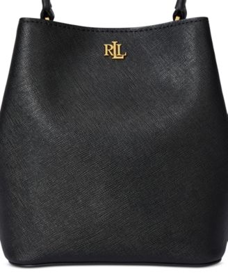Crosshatch Leather Small Reese Bucket Bag