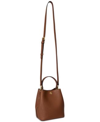 Crosshatch Leather Small Reese Bucket Bag