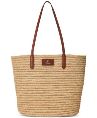 Lauren Ralph Lauren★Straw Brie Tote Bag かごトートバッグ Lauren Ralph Lauren Brie Large Straw Tote Bag | Dillard's