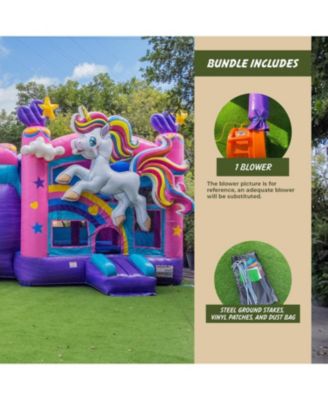 Unicorn Commercial Grade Bounce House Water Slide with Detachable Pool Combo