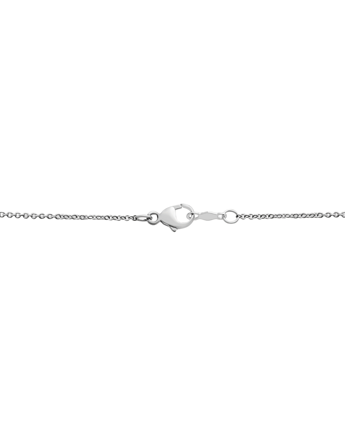 MACY'S BLUE TOPAZ (8 CT. T.W.) & DIAMOND (1/10 CT. T.W.) 17" LARIAT NECKLACE IN STERLING SILVER 