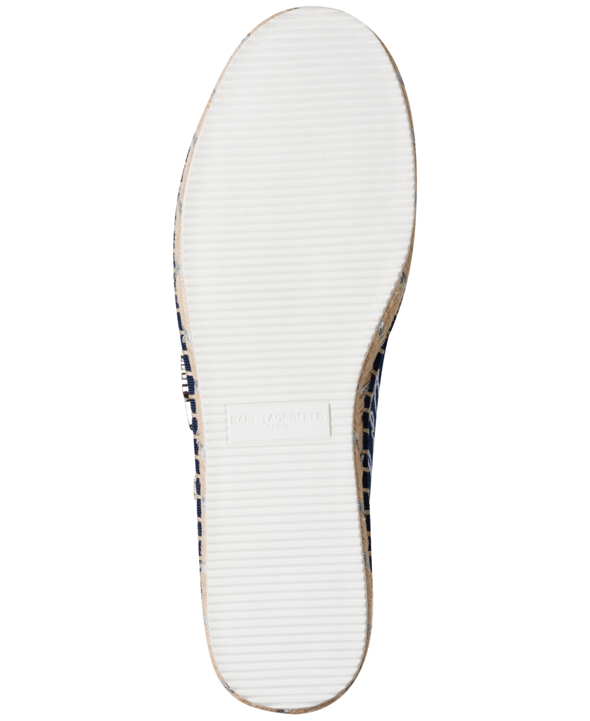 Shop Karl Lagerfeld Women's Michaela Embellished Slip-on Espadrille Flats In Medium Blue