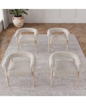 Lunare 4-Pc. Rolled Back Chair Set, Created for Macy's