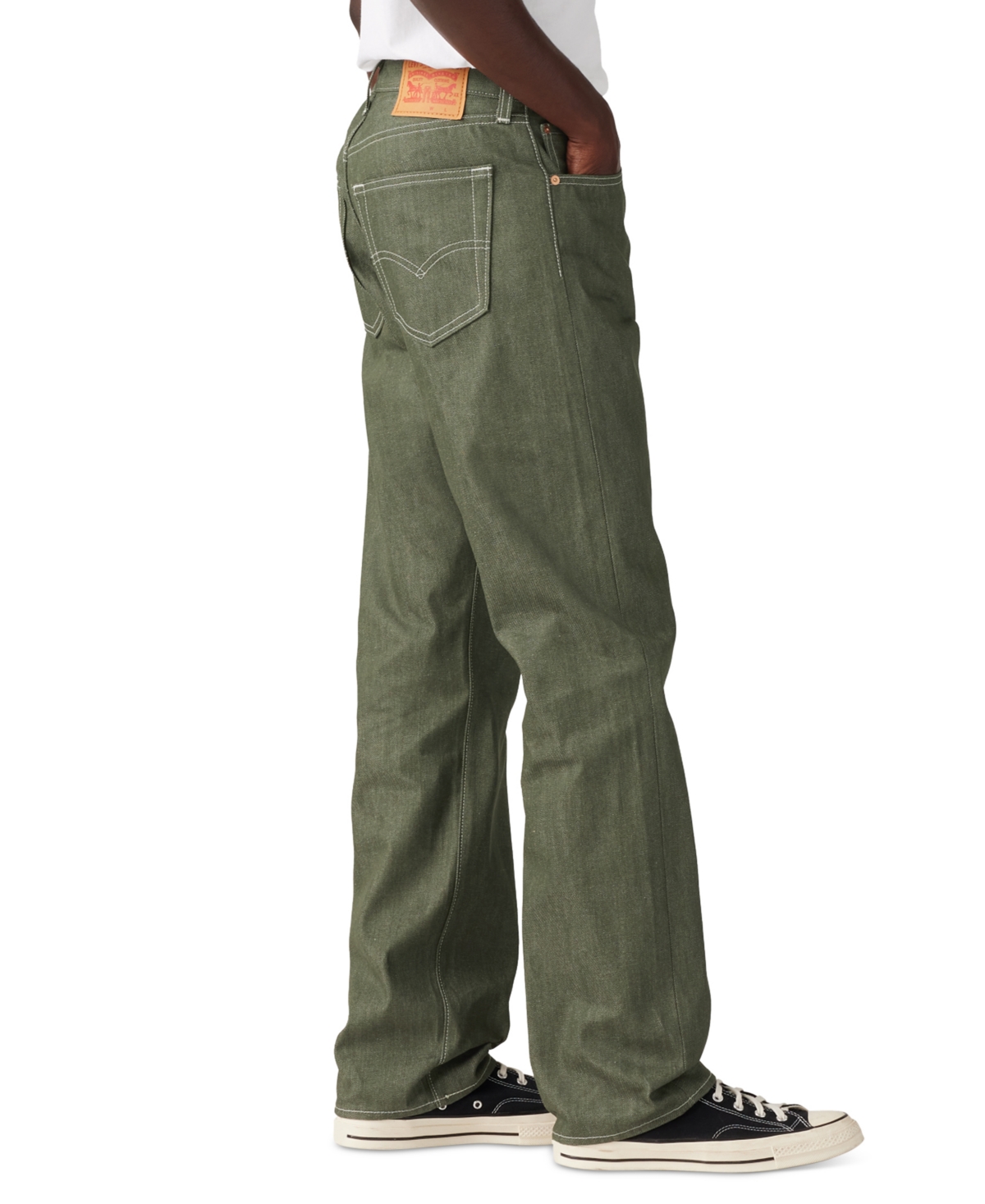 Levi's Men's 501 Original Shrink-to-fit Non-stretch Jeans In Green Stf