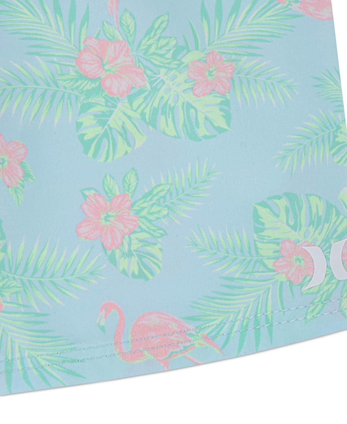 Hurley Two-piece Rashguard Swimsuit In Blue Flamingo