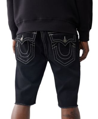 Men's Ricky Frayed Flap Straight Fit 12" Denim Shorts