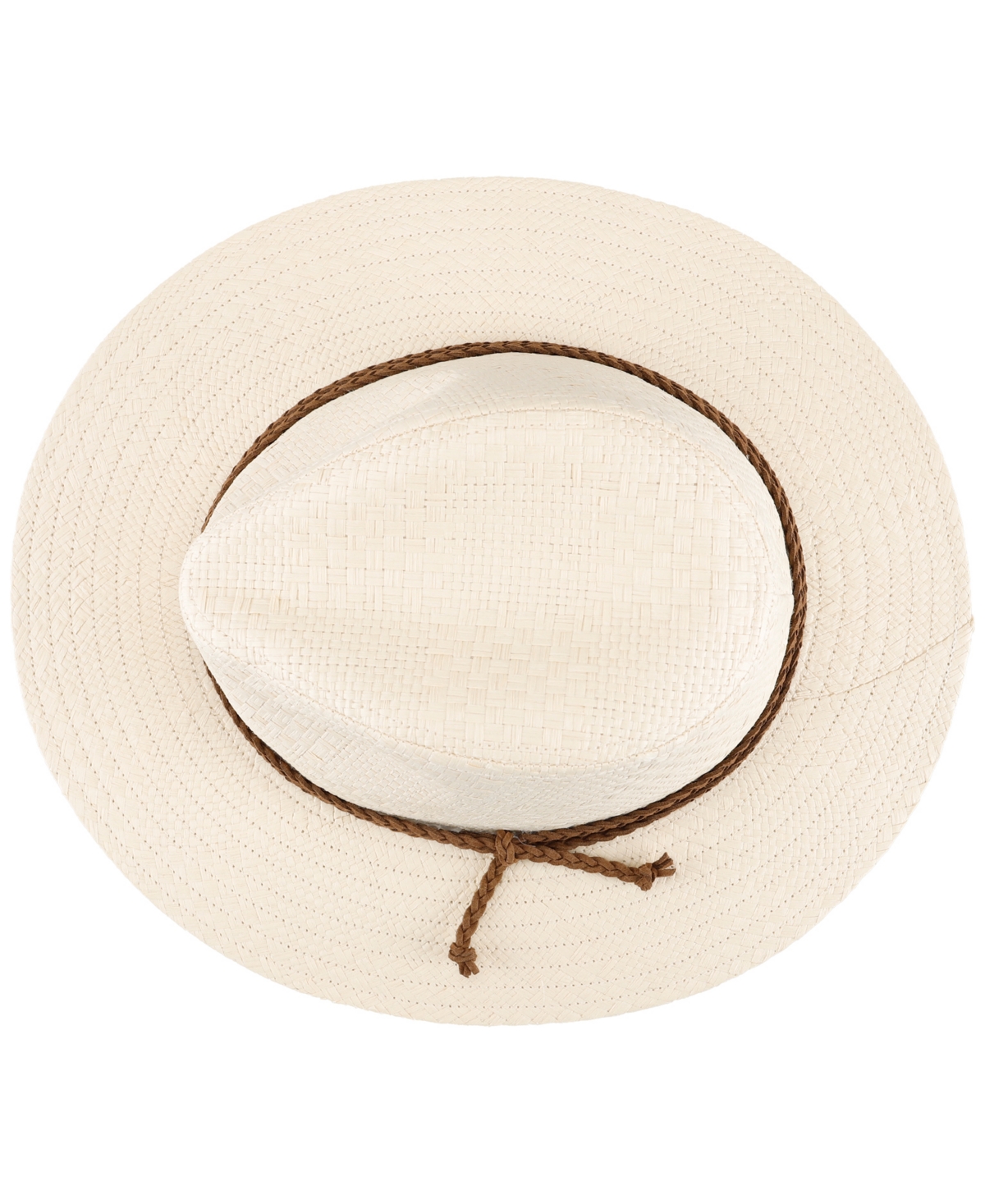 Levi's Men's Straw Panama Hat With Braided Faux-leather Band In Natural
