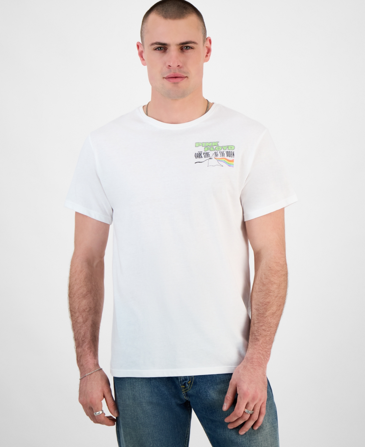 Men's Pink Floyd Regular-Fit Graphic T-Shirt - White