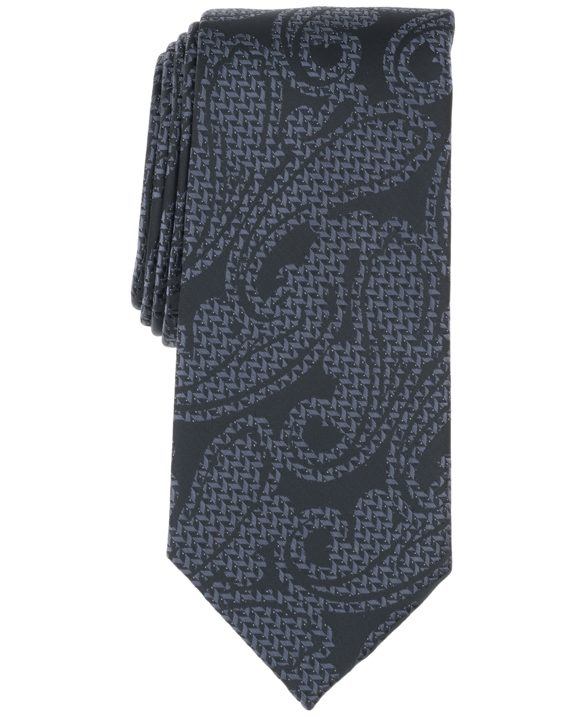 Perry Ellis Men's Cotter Paisley Tie - Navy