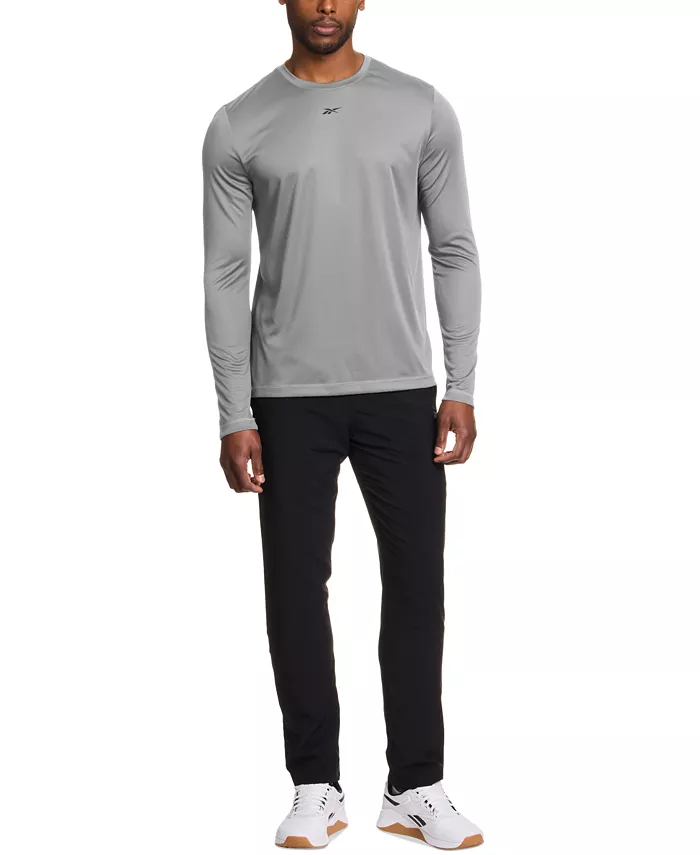 Men's Tech Long Sleeve Crewneck Logo T-Shirt - thumbnail 3