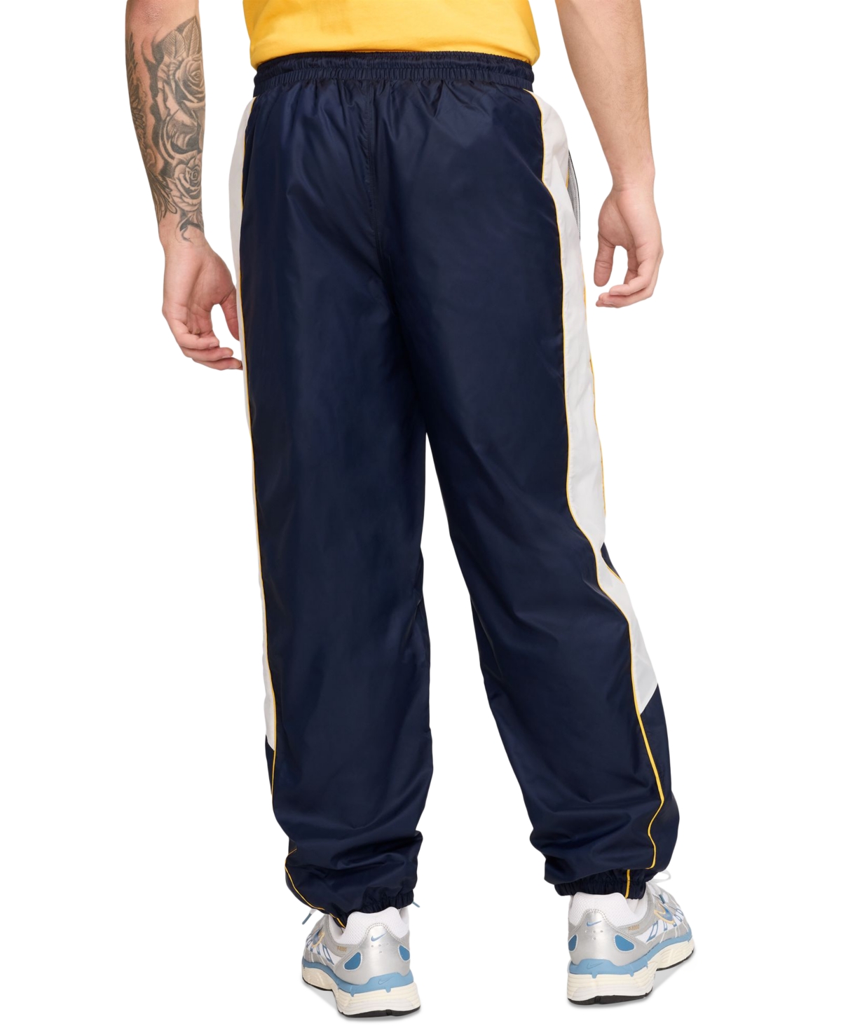 Nike Club Men's Drawstring Woven Side Stripe Jogger Pants In Black