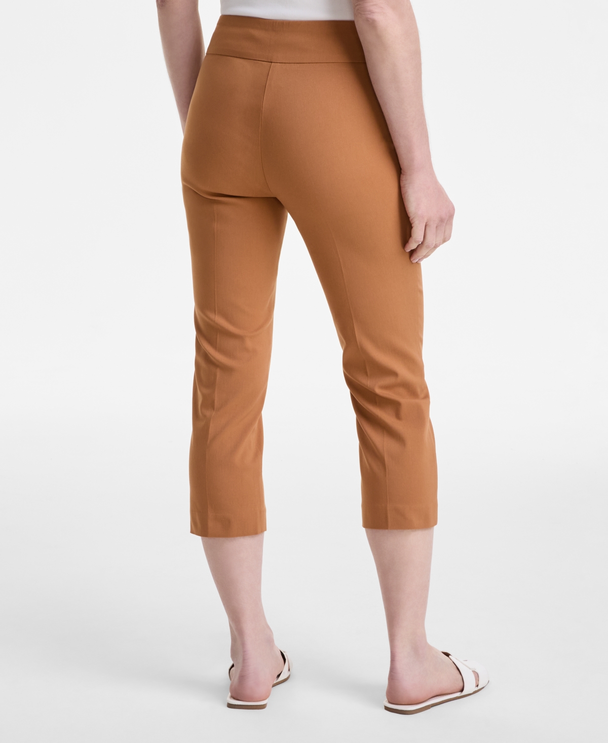 JM COLLECTION WOMEN'S PULL-ON CAPRI TUMMY-CONTROL PANTS, EXCLUSIVELY AT MACY'S 