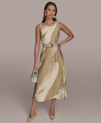 【Donna Karan New York】Brushstroke Midi Dress Donna Karan New York Women's Brushstroke Midi Dress - Macy's