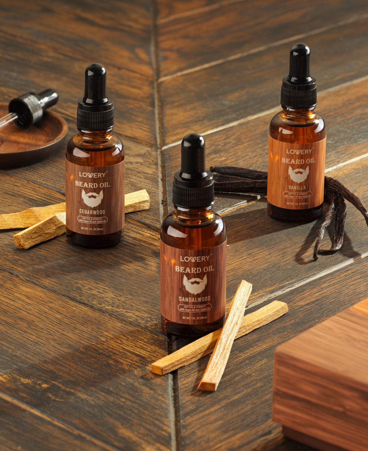 Lovery Men's 3-pc. Nourishing & Moisturizing Beard Oil Gift Set In No Color