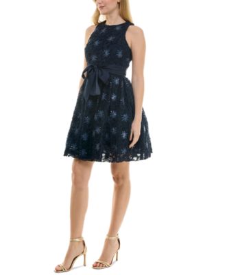 Women's Sequined Soutache Sleeveless Dress