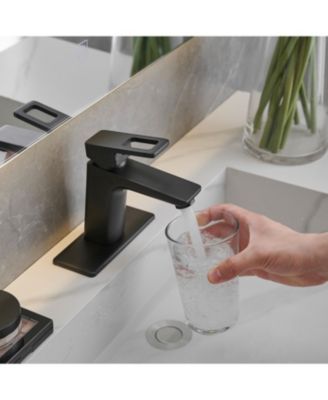 8 in. Waterfall Widespread 2-Handle Bathroom Faucet With Pop-up Drain Assembly in Spot Resist Brushed Nickel