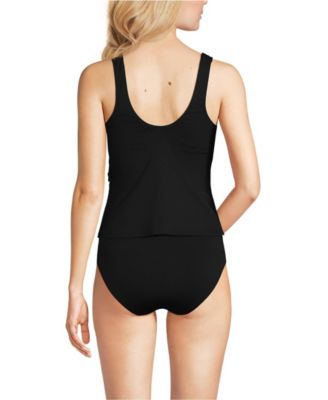 Women's Long Side Tie Tankini Top