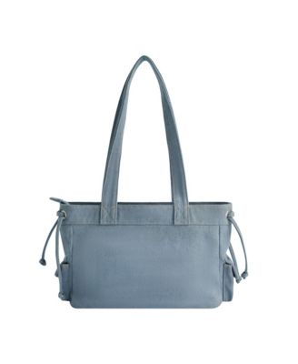 Multi-Pocket Denim Tote