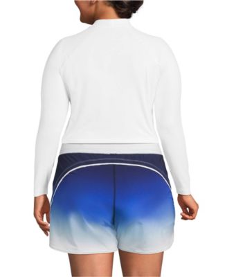 Plus Size SunShade UPF 50 Long Sleeve Cropped Rash Guard