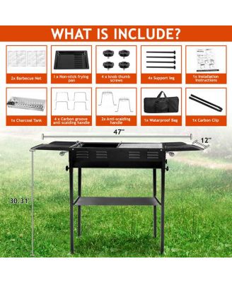 Foldable Kabob Barbecue Grill for Travel and Garden Parties
