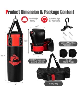 11 Pounds Kids Punching Boxing Bag Set