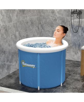 Portable Cold Plunge Tub, Ice Bath Tub with Thermo Lid, Dark