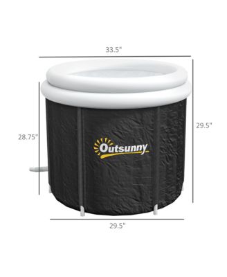 Portable Cold Plunge Tub, Ice Bath Tub with Thermo Lid, Dark