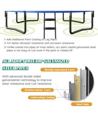 12 Feet Recreational Trampoline with Basketball Hoop