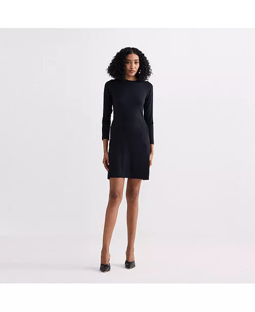 long sleeves fitted short dress