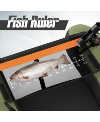 Inflatable Fishing Float Tube with Pump Storage Pockets and Fish Ruler