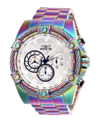 Men's 25520 Bolt Quartz Chronograph White Dial Watch