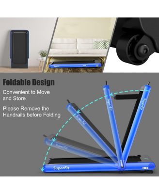 4.75HP 2 In 1 Folding Walking Pad Treadmill with Remote APP Control