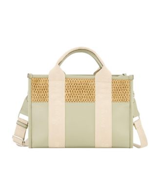 Raffia Logo Webbing Modern Tote