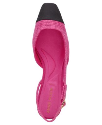 Women's Nia Block Heel Cap Toe Slingback Flats